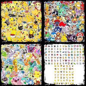 150 Unique Sticker Bundle - No Repeats - Large 2-3 inch - Kawaii, Game & Cartoon Characters - Premium Durable Waterproof Vinyl - Gifts, Parties, School, Holidays & Events - Quality Popular Sets