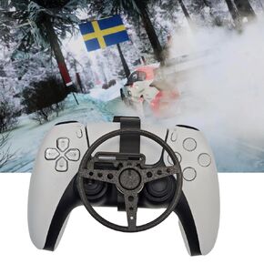 Mini Steering Wheel for PS5 and for PS5 Slim Game Controller, 3D Printing Auxiliary Steering Wheel Gaming Replacement Accessories