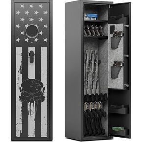 KAER 6 Gun Safe for Rifles and Pistols Large Gun Safe for Home Rifles and Shotguns Rifle Safe Electronic Gun Safes with Removable Shelf and Gun Rack
