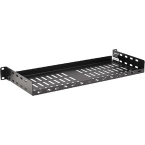 Tripp Lite 1U Fixed Server Rack Enclosure Shelf, Cantilever Extension, Steel, Airflow Vented Design, Mount Hardware Included, 7 inches Depth, 40lb / 18 kgs Capacity, 5-Year Warranty (SRSHELF2P1USHRT)