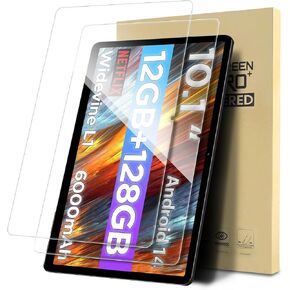 واقي شاشة 2 عبوة متوافق مع Callsky-Tab CTAB 10 10.1 "، فيلم Clear Clear المقسى ، مضاد للخلع ، صلابة 9H ، تسهيل التثبيت