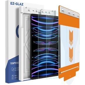 EZ-GLAZ-2 Pack Paper-feel Glass Screen Protector for iPad Air 11 Inch M3 2025 & M2 2024 (7th/6th Generation), Matte Glass Film with Easy Application Tray, Scratch Resistant, Compatible with Apple Pencil