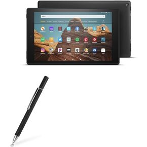 BoxWave Stylus Pen Compatible with Amazon Fire HD 10 (9th Gen 2019) - FineTouch Capacitive Stylus, Super Precise Stylus Pen - Jet Black