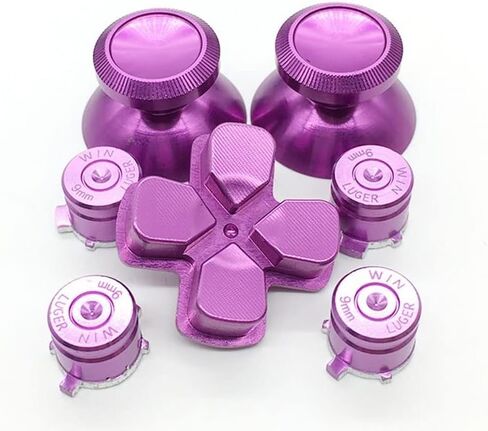 Yanhao [أجزاء ألعاب الفيديو] لـ Dualshock 4 PS4 Pro Slim Controller Red Metal Tenslog Sticks Aluminium DPAD Action Futons لـ PlayStation 4 Gamepad [استبدال] (اللون: أرجواني) in Saudi Arabia