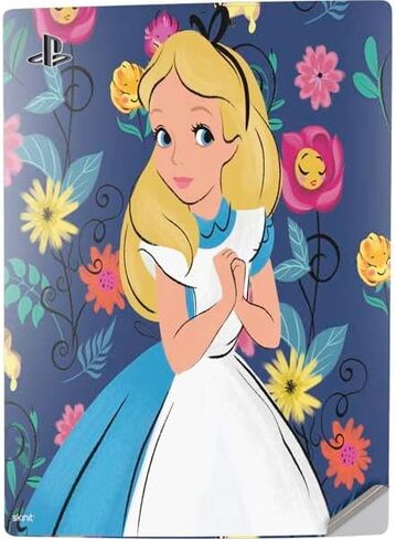 Skinit Skinit Gaming Gaming Skin متوافق مع وحدة التحكم في الإصدار الرقمي PS5 - Disney Alice Disney Alice مرخص رسميًا in Kuwait