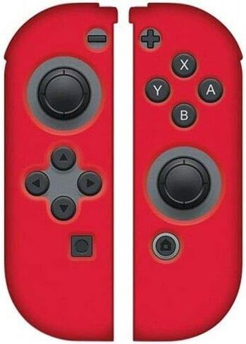 Replacement Silicone Cover Skins Anti Slip Case Accessories for Nintendo Switch Joy-Con Controller (Red) in Saudi Arabia