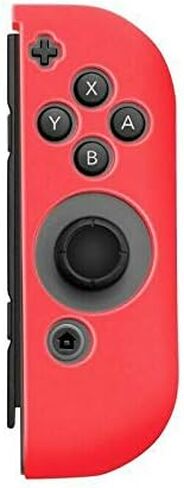 Replacement Silicone Cover Skins Anti Slip Case Accessories for Nintendo Switch Joy-Con Controller (Red) in Saudi Arabia