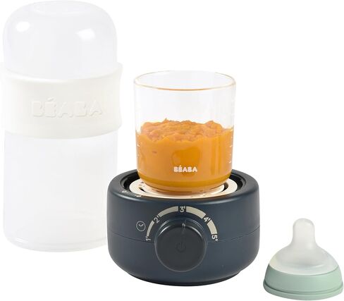 beaba جهاز تسخين زجاجات الأطفال السريع، سخان طعام الأطفال، تركيبة دافئة للرضع وحليب الثدي في دقيقتين فقط، يناسب جميع أحجام زجاجات الأطفال، أساسيات الطفل، سحابة in Kuwait