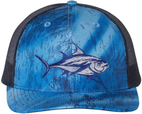 Tropic Hats Embroidered Bluefin Tuna 6 Panel Fishing Trucker Snapback Cap in Saudi Arabia