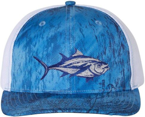 Tropic Hats Embroidered Bluefin Tuna 6 Panel Fishing Trucker Snapback Cap in Saudi Arabia