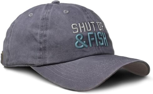 Speedy Pros Soft Washed Baseball Cap Shut up & Fish Cotton Dad Hats for Men & Women in Saudi Arabia