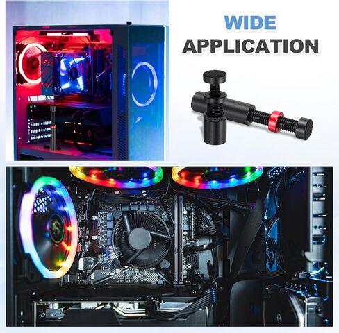 MECCANIXITY Graphics Card GPU Support Bracket, GPU Stand Holder Magnetic Base 27-50mm Adjustable Height Brace for Desktop Video Card, Aluminum Alloy White in Kuwait