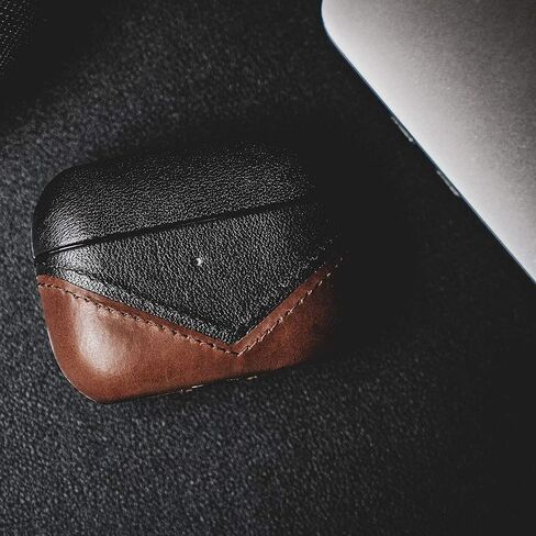 علبة جلدية متميزة من Bullstrap متوافقة مع Apple Airpods 3 ، الشحن اللاسلكي ، التصميم المكون من قطعتين (المحيط) in Kuwait