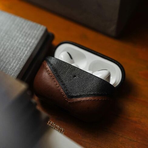علبة جلدية متميزة من Bullstrap متوافقة مع Apple Airpods 3 ، الشحن اللاسلكي ، التصميم المكون من قطعتين (المحيط) in Kuwait