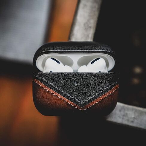 علبة جلدية متميزة من Bullstrap متوافقة مع Apple Airpods 3 ، الشحن اللاسلكي ، التصميم المكون من قطعتين (المحيط) in Kuwait