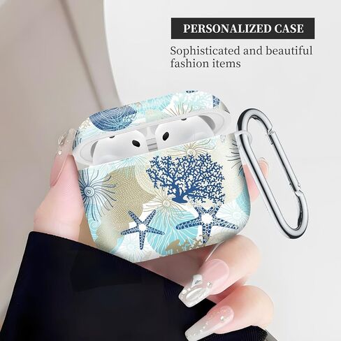 حالة متوافقة مع Airpod 4th Generation 2024 ، تغطية حالة وقائية مقاومة للصدمات مع سلسلة مفاتيح للنساء ، وملحقات لاسلكية شحن حالات Airpod 4th - الطحالب الصدف in Kuwait