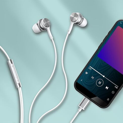 MAXELL USB-C السلكية السلكية مع محول USB-A ، ميكروفون مدمج مع وحدة تحكم في الصوت والتحكم في المسار ، متوافقة مع جميع الأجهزة مع منفذ USB-C و/أو USB-A ، شرائح رقمية غامرة ، وايت ، 197293 in Saudi Arabia