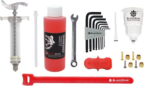 RSN Sports Pro Bleed Kit for Shimano Hydraulic Road/Gravel Brakes with 120ml Mineral Oil and Tools in Kuwait