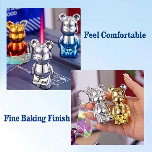 Cute Lighter Windproof Refillable with Adjustable Flame,Unique Keychain Design,for Women and College Students Perfect for Birthdays Gift Lighters（No Butane Fuel） (#1) in Saudi Arabia