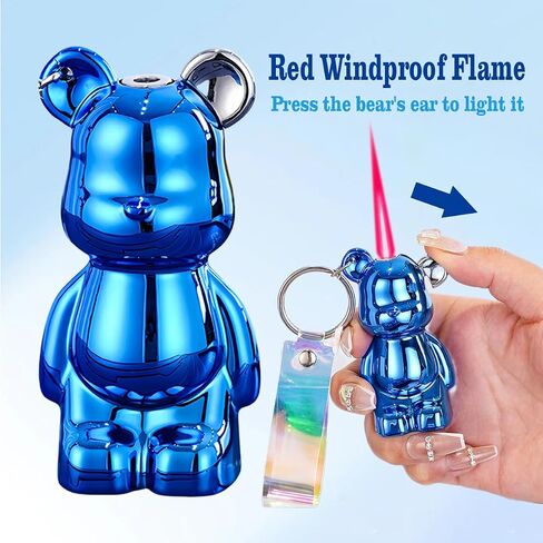 Cute Lighter Windproof Refillable with Adjustable Flame,Unique Keychain Design,for Women and College Students Perfect for Birthdays Gift Lighters（No Butane Fuel） (#1) in Saudi Arabia