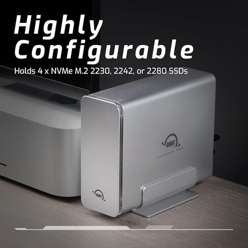 OWC Express 4M2 Four-Slot USB4 (40Gb/s) External Storage Enclosure for NVMe M.2 2230/2242 / 2280 SSDs (Enclosure with SoftRAID) in Saudi Arabia