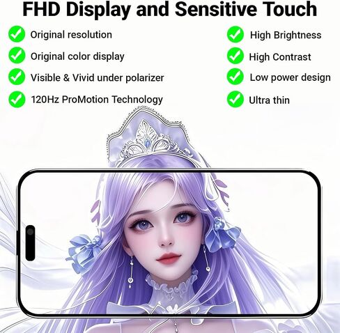 for iPhone 15 Pro Max Screen Replacement, 6.7''LCD COF Display and Touch Digitizer Full Assembly with Repair Tool Kits, Screen Protector (Model A2849, A3105, A3106, A3108) in Saudi Arabia