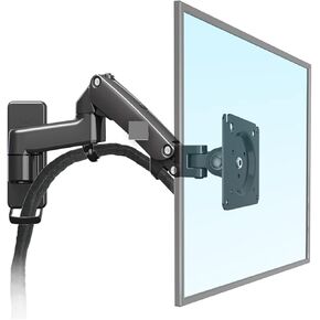 F150 Gas Spring 24-35 Inch LED TV Wall Mount Monitor Holder Ergonomic Mount Arm Max. VESA 100 * 100mm Load 3-12kgs(Silver Grey)