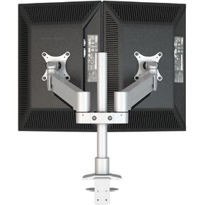 M200 Desktop Dual Monitor Holder Support Aluminum Full Motion 15-30 Inch Monitor Mount Arm with 40cm Stand Pole(Loading 8-16kgs)