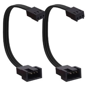 4Pin PWN to 3Pin Standard Fan Adapter Cable 3 Pin to 4 Pin Motherboard PC CPU Fan Temperature Control Cooling Extension Cable Adapter Molex Connector for Desktop Computer-11.5cm-2pcs