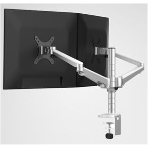 OA-4S Aluminum Alloy Desktop Double Arm Dual Monitor Holder Full Motion 14-27 Inch LED LCD Screen Mount Arm Rotary Base Stand