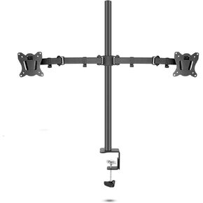 (80cm) DL-T902-280II Full Motion Dual Monitor Desktop Stand Holder 10"-27" Clamp Grommet Hole Base PC Mount Foldable Arm 12kg(DL-T902-280)