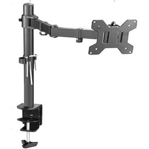 M051 Full Motion Rotate Grommet clamp Base Steel 10"-27" Single Monitor Desk Bracket Dual Long arm CLAMP Grommet Hole