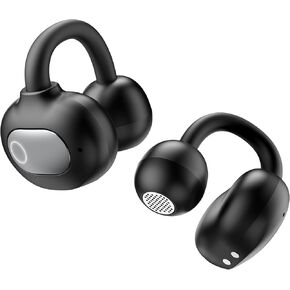 PSIER Open Ear Earbuds, 30H Playtime Bluetooth Earbuds IPX5 Waterproof Bluetooth 5.4 Ear Buds with Digital Display Comfortable Lightweight Clip on Headphones for Workout Sports Running