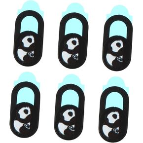 Homoyoyo 6pcs Cartoon Panda Webcam Cover Slider for Laptop and Tablet Ultra Thin Privacy Lens Cap Easy to Use Protects Your Camera from Creeps and Unwanted Access