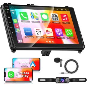 Radio Android Car Radio Toyota Corolla 2017 2018 2019 Stereo مدمج في Carplay/Wired Android Auto Bluetooth FM ، 9 "