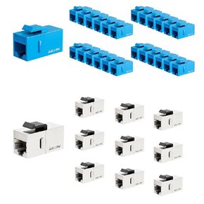 iwillink RJ45 Cat6 Keystone Coupler 25-Pack and Cat6 Coupler RJ45 Cat6 Shielded Coupler 10-Pack