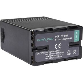 Indipro BP-U65 Lithium-ion Battery | 5200 مللي أمبير في الساعة | المخرجات 14.4V | أي ما يعادل بطارية 77WH | تم تصميمه لكاميرات الفيديو المحترفة أو الأضواء أو الأجهزة الأخرى