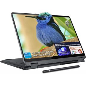 Lenovo Flex 5i Laptop ، 14 "FHD+ 2-in-1 Touch 60Hz IPS 300nits ، Intel 10-Core I5-1235U ، Intel Iris XE Graphics ، WiFi6 ، Win11pro Office Lifetime ، Storm Gray ، (8GB RAM 1TB SSD) ، W/Pen ،