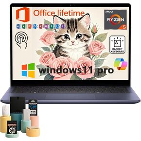 Dell Inspiron-14 2-in-1 Touchscreen Laptop • w/Office Lifetime • 14-inch FHD+ IPS Display • AMD Ryzen 5 8640HS • Backlit KB • Fingerprint • Win 11 Pro • External DVD Drive • 32GB RAM DDR5 • 1TB SSD