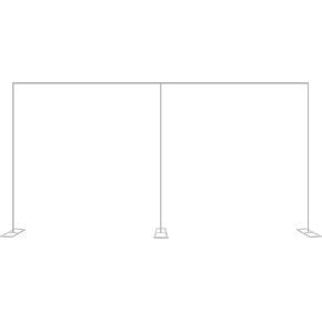 Wedding Backdrop Stand, 3.3-9.8 ft Height, 6.6-19.7 ft Width, Silver, 22 lbs Capacity, Display Stands Decorative Shelf