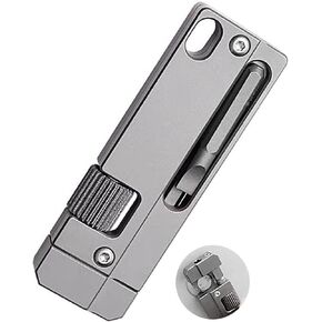 Premium Titanium EDC Screwdriver – Mini EDC Keychain Wrench, Compact Adjustable Pocket Spanner Tool for Everyday Carry, Travel, Camping, Stocking Stuffer for Men, Gift for Dad Husband Him Her
