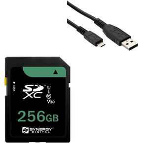 Synergy Digital Accessory Kit, Compatible with Kodak PIXPRO FZ55 Digital Camera includes: KSD256GB Memory Card, USBM USB Cable