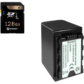 Synergy Digital Accessory Kit, Compatible with Panasonic HC-X20 4K Camcorder Includes: ACD794 Battery, SY-SD128GB Memory Card
