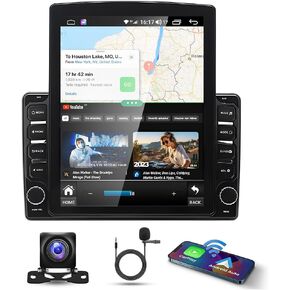 9.7" Android 13 Car Stereo for Dodge Ram 1500 2500 3500 2009-2012 Double Din Touch Screen Car Audio Receiver w/Wireless Carplay Android Auto GPS Navigation Bluetooth WiFi SWC Backup Camera MIC, 2+32G