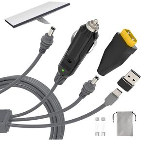 Starlink Mini 3-in-1 Power Cable 10FT - 100W USB C/Cigarette Lighter/DC Cord, Waterproof 18AWG - with XT60 Adapter & Storage Bag - Plug-and-Play for Starlink Mini Accessories