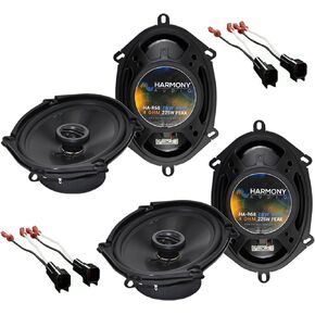 Harmony Audio Bundle Compatible with 2001-2012 Ford Escape (2) HA-R68 5x7 6x8 New Factory Speaker Replacement Upgrade Package 225W Speakers with HA-725600 Speaker Replacement Harness