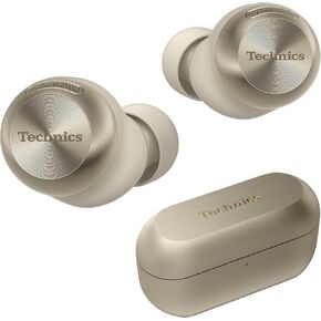 Technics Reference Class Hi-Fi Wireless Earbuds,Dolby Atmos with Head Tracking,Adaptive Noise Cancelling,3 Device Multipoint, 10-hr Battery,Wireless Charging,Improved Fit -EAH-AZ100-N (Champagne)