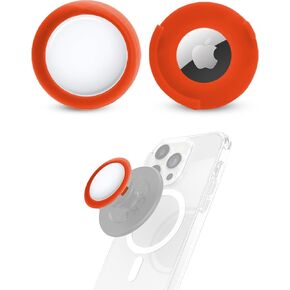 Holder Cover Accessory for AirTag for PopSocket Grip Socket - Easily Track Non Connected Devices - E-Readers - Remotes - (Black)