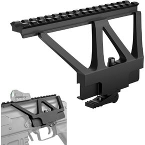 Side Rail Scope Mount 20 mm Red Dot Scope Mount Single Picatinny Rail Riser Mount for Red Dot Sight Optics Accessories