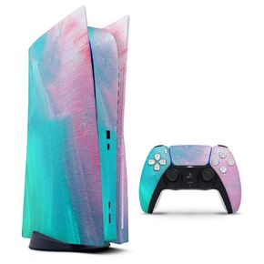 Pastel Marble Surface - Design Skinz Full-Body Cover Wrap Decal Skin-Kit Compatible with The Sony Playstation 3 Console Super Slim + Controller